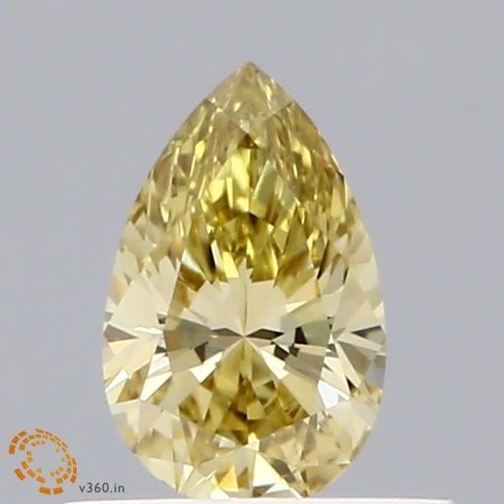 0.32 Ct. Fancy Intense Yellow Pear Lab Grown Diamond