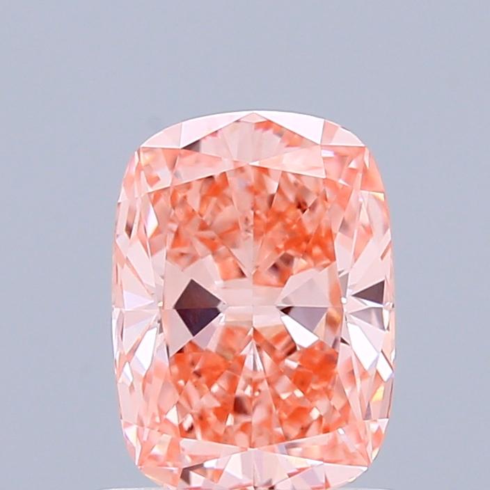 0.96 Ct. Fancy Vivid Pink Cushion Lab Grown Diamond