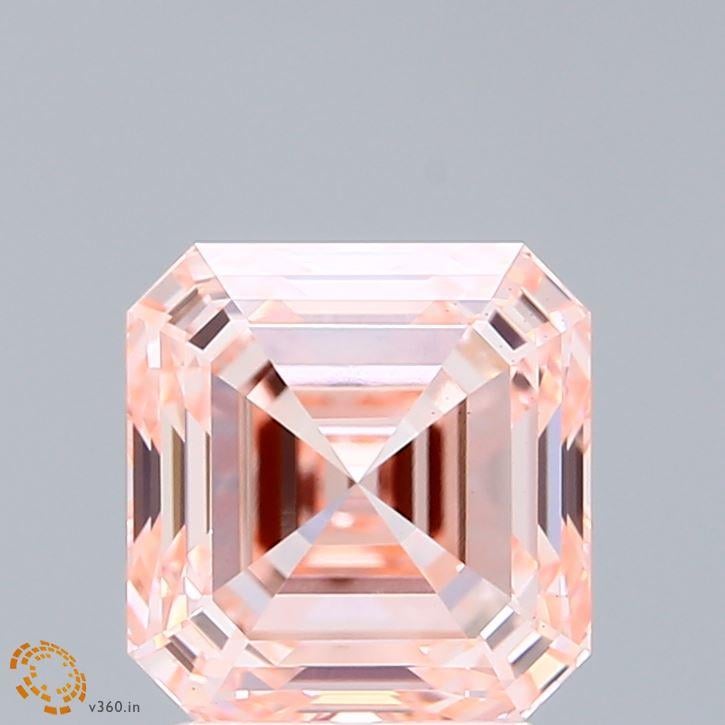 2.94 Ct. Fancy Intense Pink Asscher Lab Grown Diamond