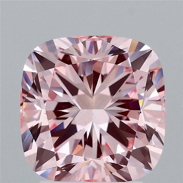 3.02 Ct. Fancy Intense Pink Cushion Lab Grown Diamond