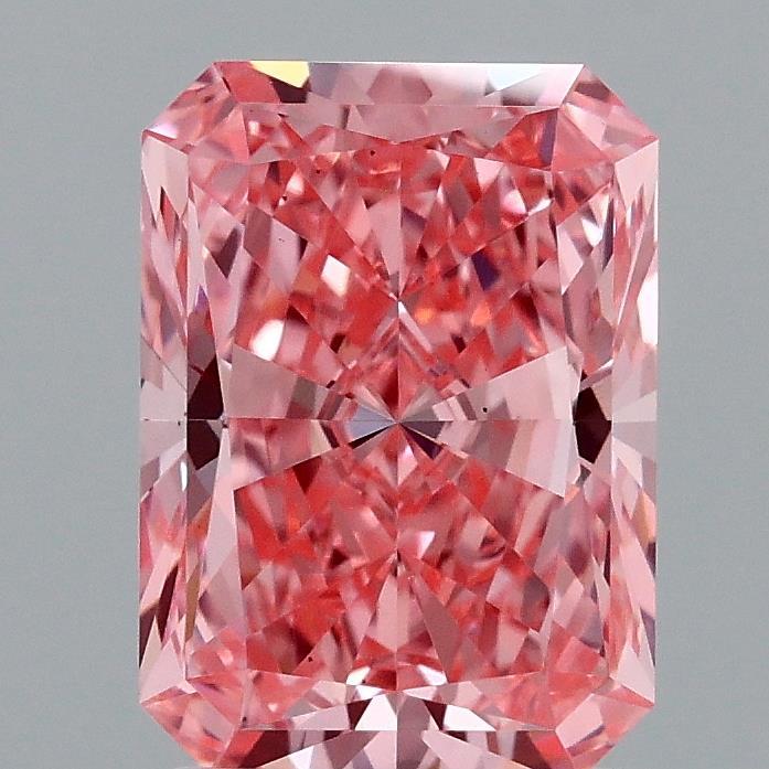 2.19 Ct. Fancy Vivid Pink Radiant Lab Grown Diamond