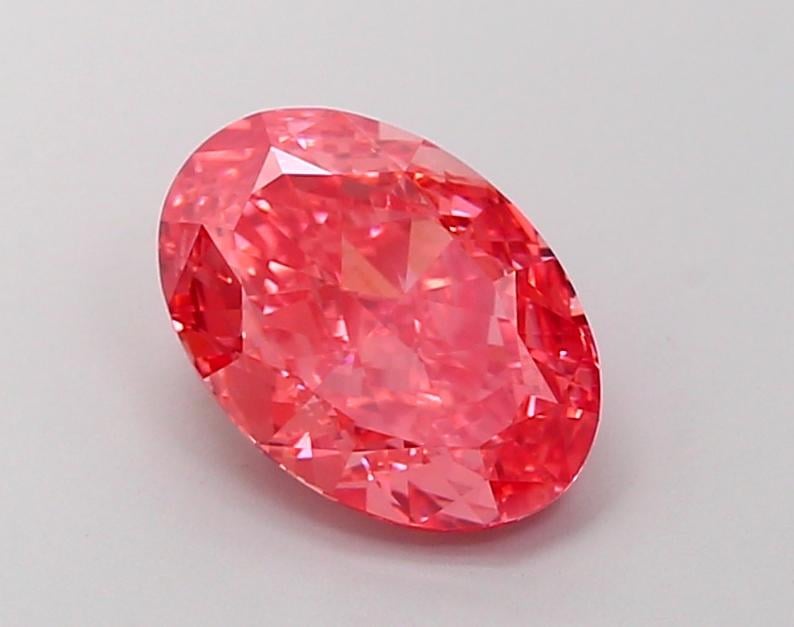 2.7 Ct. Fancy Vivid Pink Oval Lab Grown Diamond