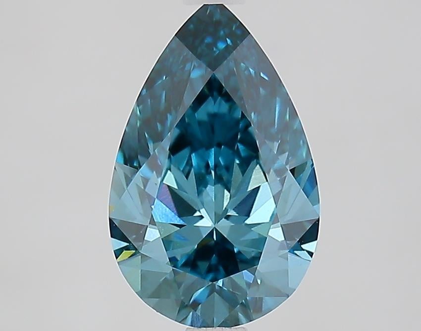2.05 Ct. Fancy Vivid Blue Pear Lab Grown Diamond