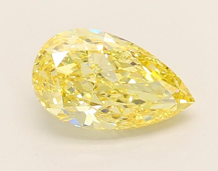 1.16 Ct. Fancy Vivid Yellow Pear Lab Grown Diamond