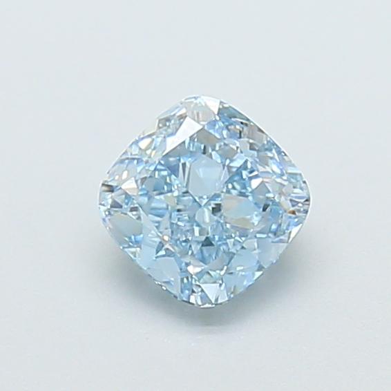 1.01 Ct. Fancy Vivid  Blue Cushion Lab Grown Diamond
