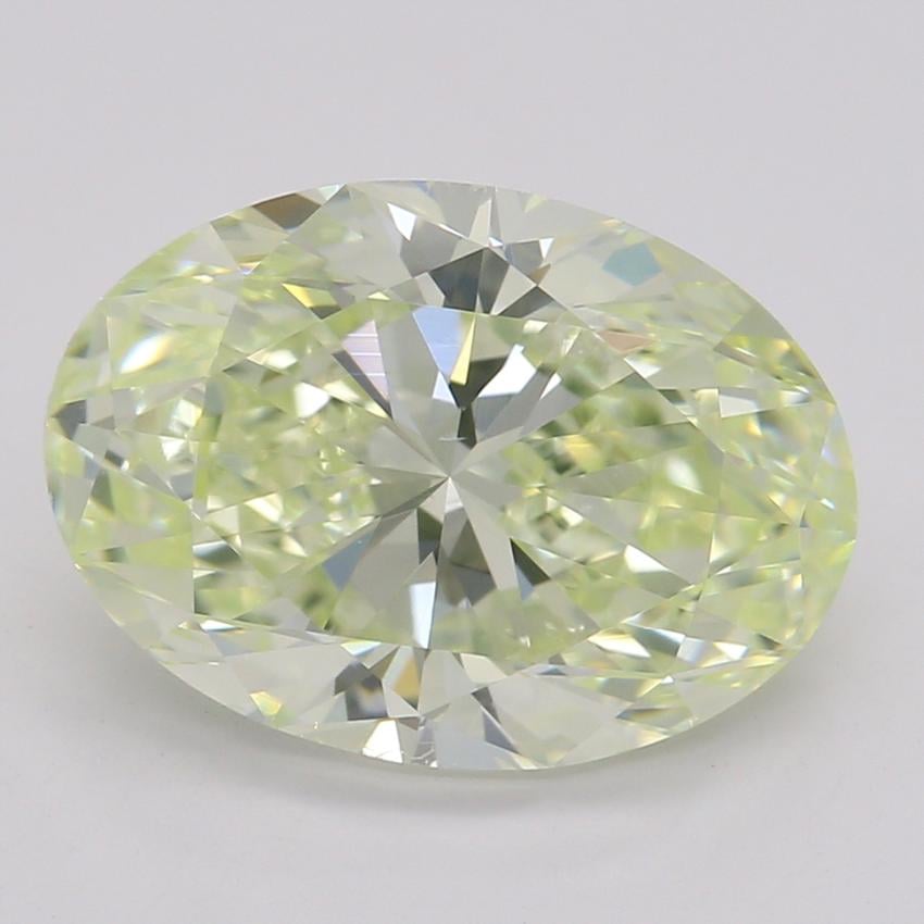 2.51 Ct. Light Greenish Yellow Oval Diamond