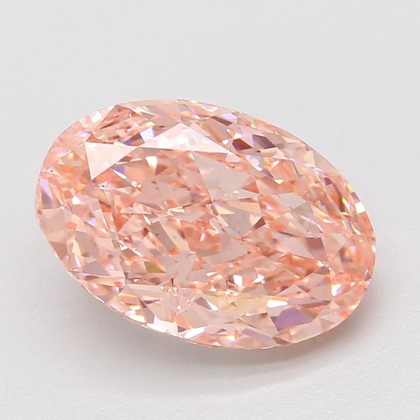 7.02 Ct. Fancy Vivid Pink Oval Lab Grown Diamond