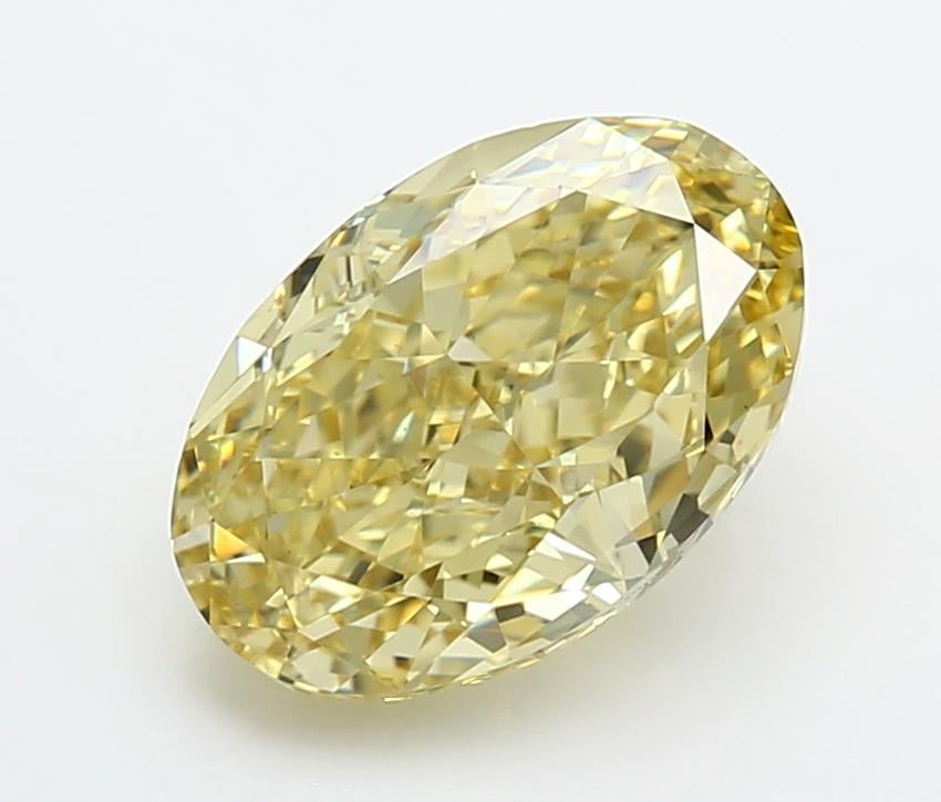 3.54 Ct. Fancy Intense  Yellow Oval Lab Grown Diamond