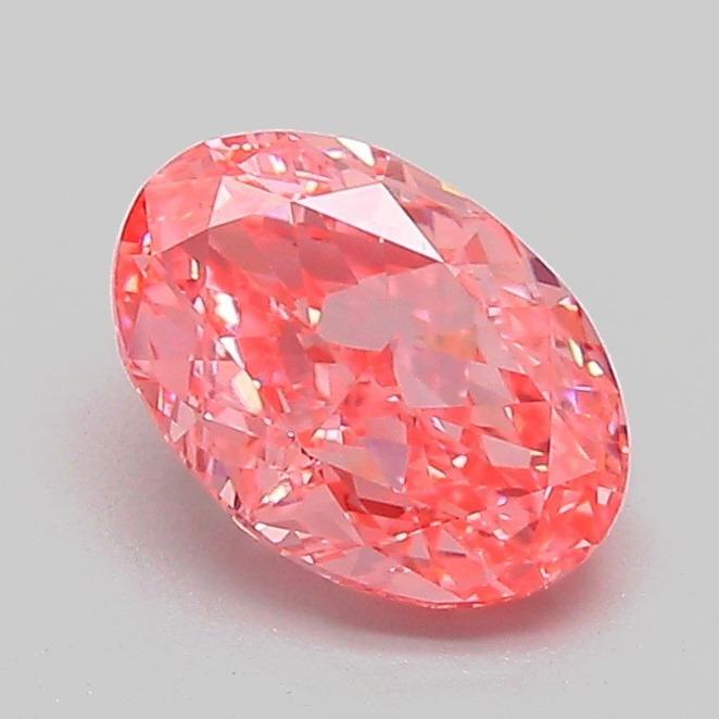 1.04 Ct. Fancy Vivid Pink Oval Lab Grown Diamond