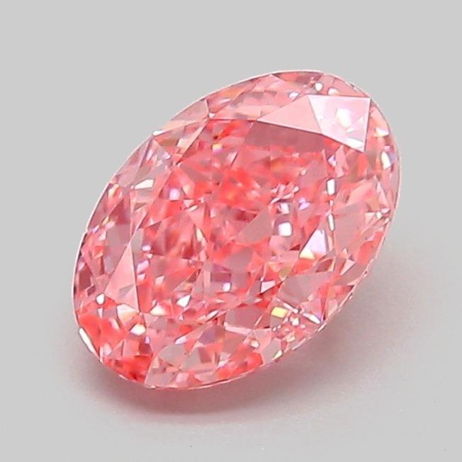 1.07 Ct. Fancy Vivid Pink Oval Lab Grown Diamond