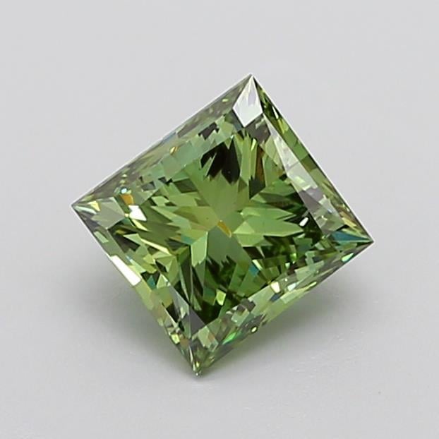 2.04 Ct. Fancy Vivid  Green Princess Lab Grown Diamond