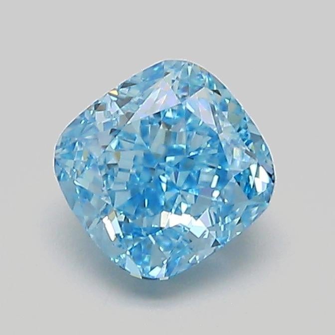 1.07 Ct. Fancy Vivid  Blue Cushion Lab Grown Diamond
