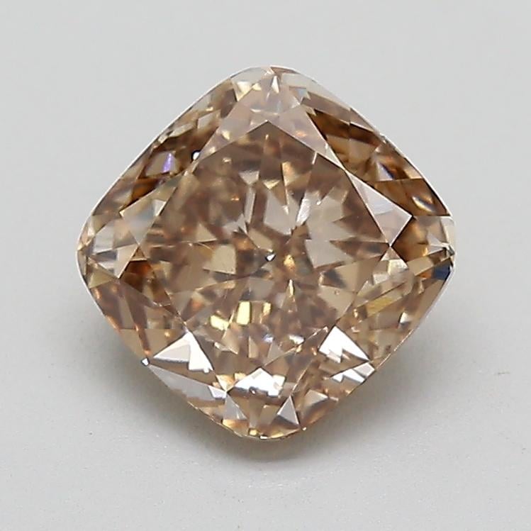 2.18 Ct. Fancy Light  Brown Cushion Lab Grown Diamond