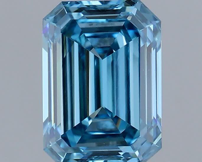 1.24 Ct. Fancy Vivid Blue Emerald Lab Grown Diamond