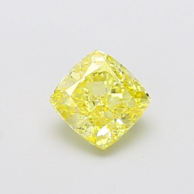 1.04 Ct. Fancy Intense  Yellow Cushion Lab Grown Diamond