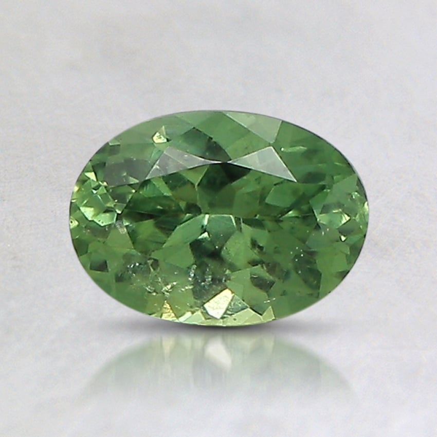 7x5mm Unheated Green Oval Montana Sapphire