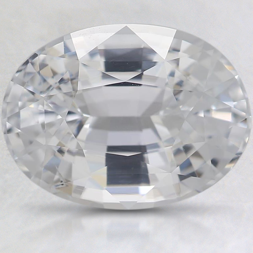 10.9x8.2mm White Oval Sapphire