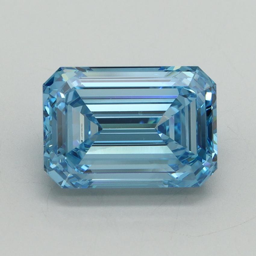 4.24 Ct. Fancy Vivid Blue Emerald Lab Grown Diamond