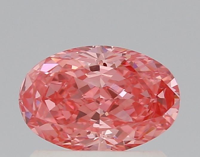 0.79 Ct. Fancy Vivid Pink Oval Lab Grown Diamond