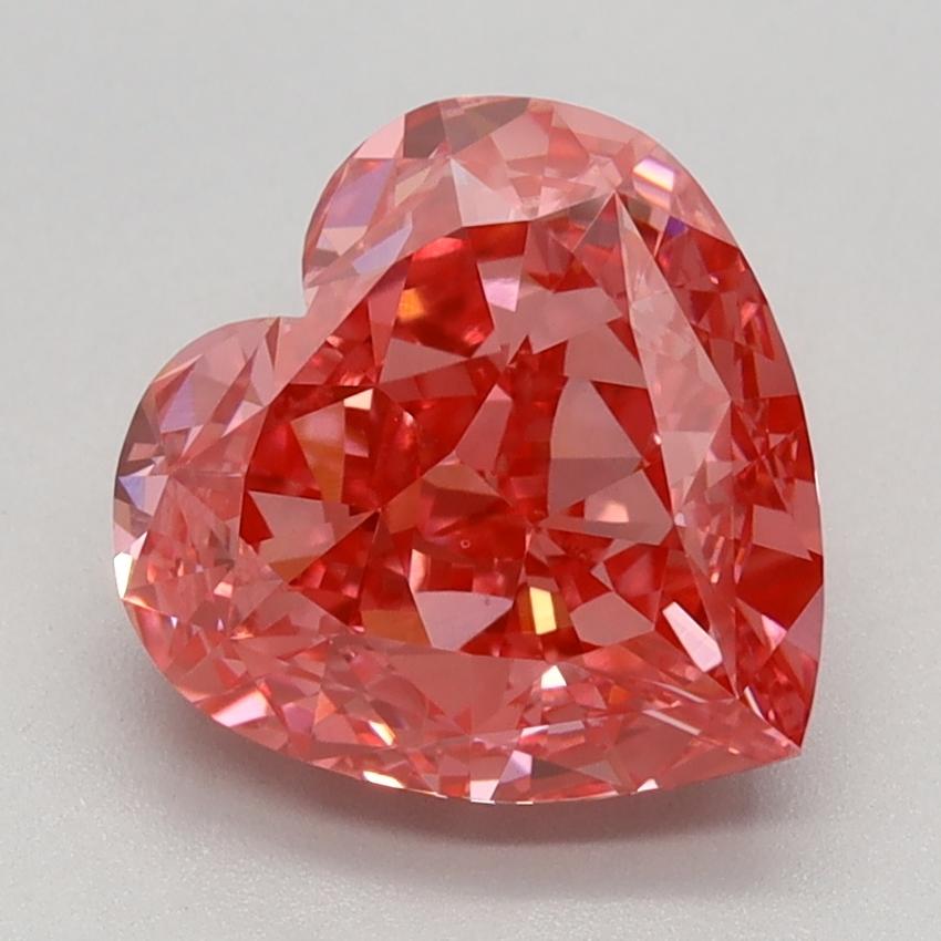 2.65 Ct. Fancy Vivid Pink Heart Lab Grown Diamond