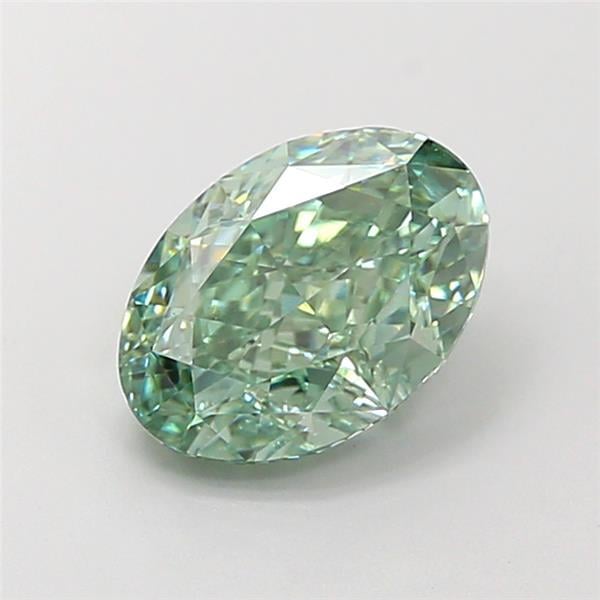 1.80 Ct. Fancy Vivid Green Oval Lab Grown Diamond