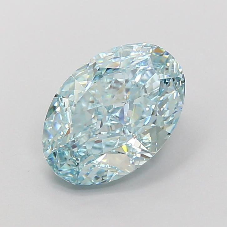 3.25 Ct. Fancy Intense Green Oval Lab Grown Diamond