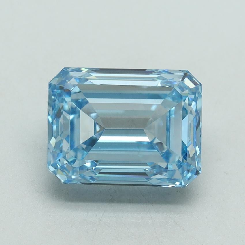 3.01 Ct. Fancy Intense Blue Emerald Lab Grown Diamond