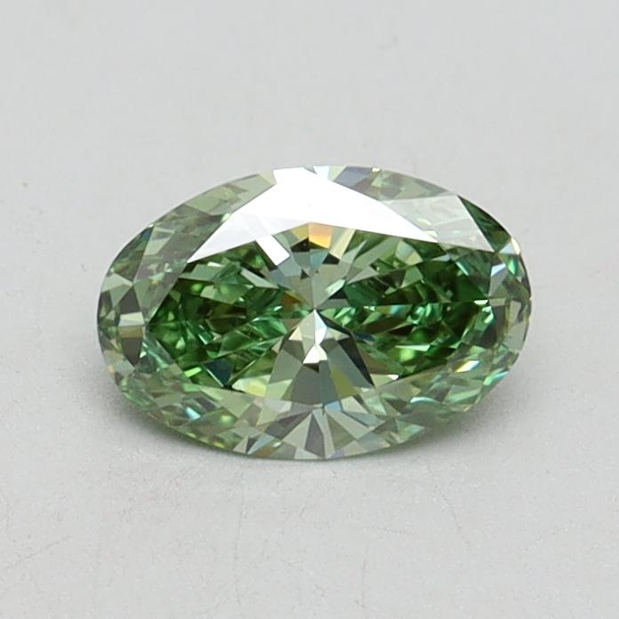 0.50 Ct. Fancy Vivid Green Oval Lab Grown Diamond