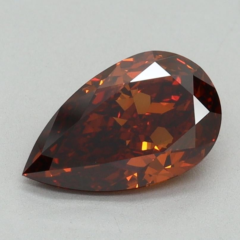 1.32 Ct. Fancy Vivid Orange Pear Lab Grown Diamond