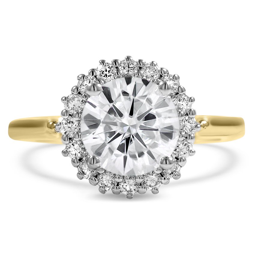 Custom TwoTone Halo Engagement Ring Brilliant Earth