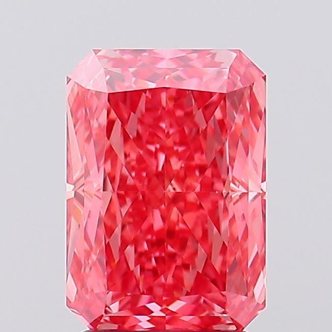 2.55 Ct. Fancy Vivid Pink Radiant Lab Grown Diamond