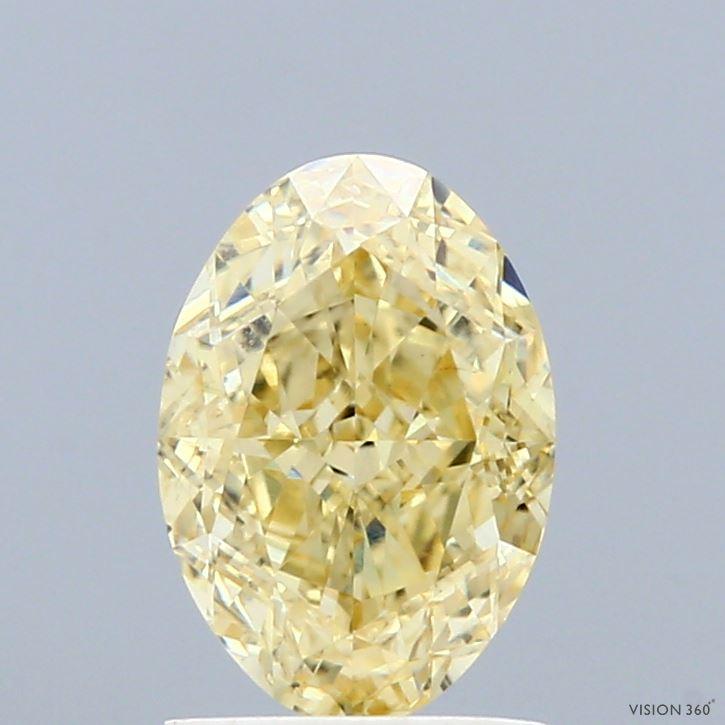 1.74 Ct. Fancy Intense Yellow Oval Lab Grown Diamond