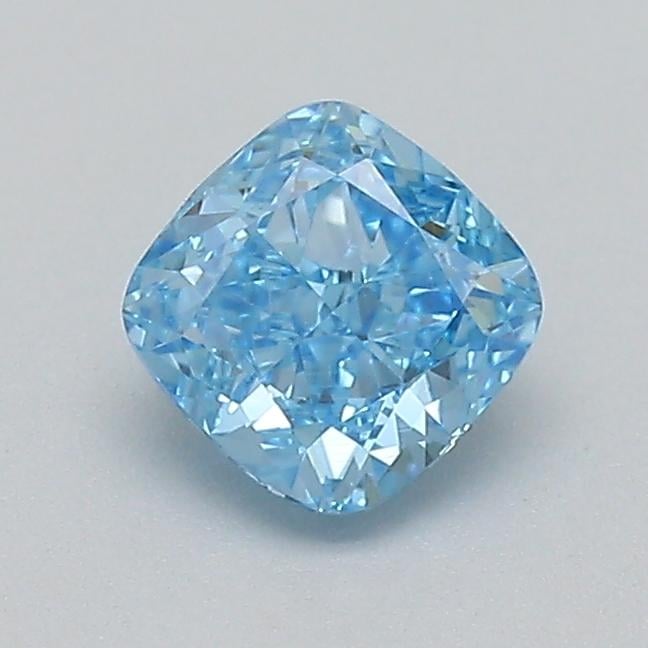 0.37 Ct. Fancy Vivid  Blue Cushion Lab Grown Diamond