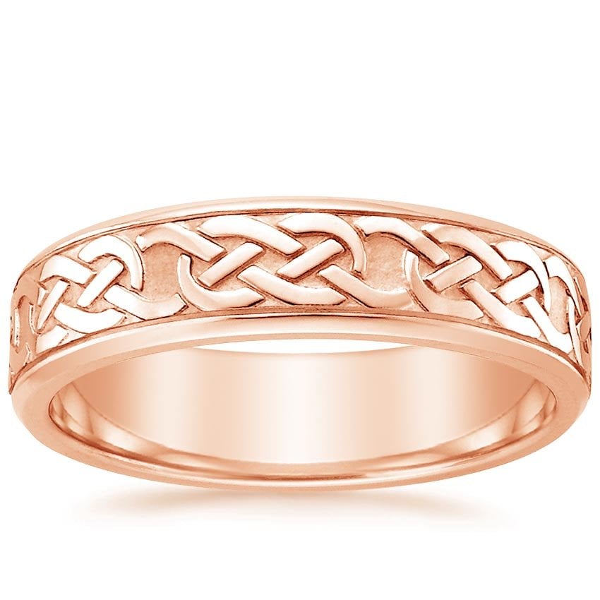  Celtic  Eternity Knot Wedding  Ring  in 14K Rose  Gold 