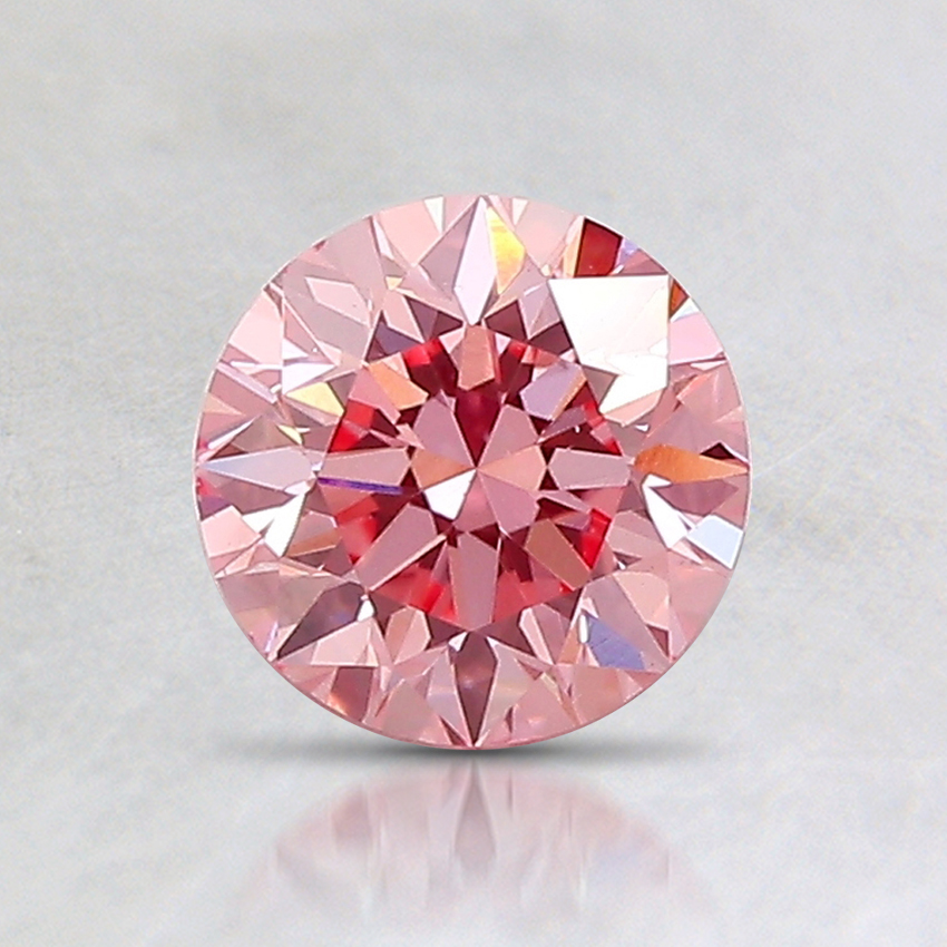 0.85 Ct. Fancy Intense Pink Round Lab Created Diamond