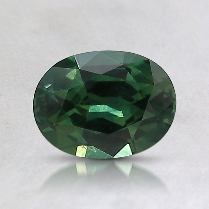 7x5.3mm Green Oval Montana Sapphire