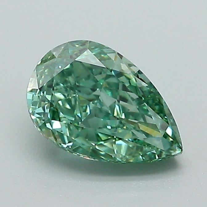 1.02 Ct. Fancy Vivid Green Pear Lab Grown Diamond