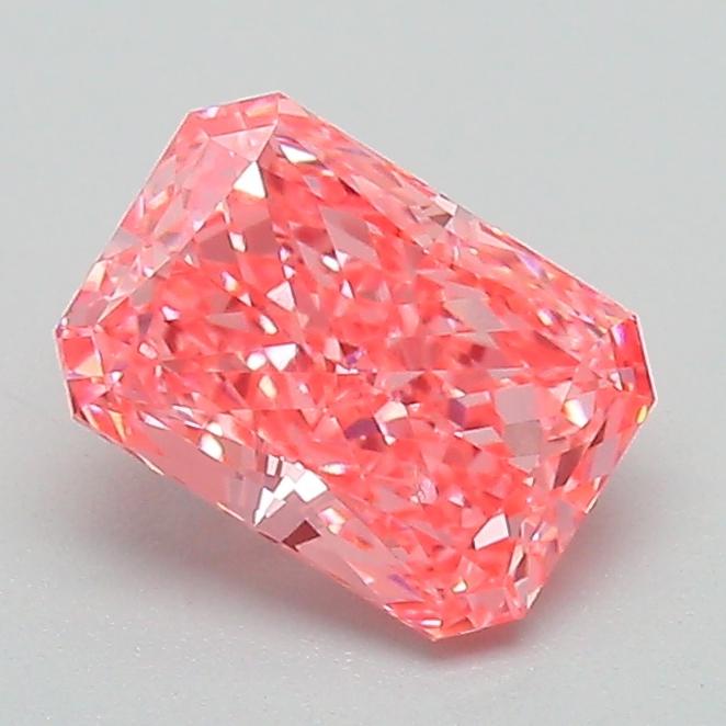 1.09 Ct. Fancy Vivid Pink Radiant Lab Grown Diamond