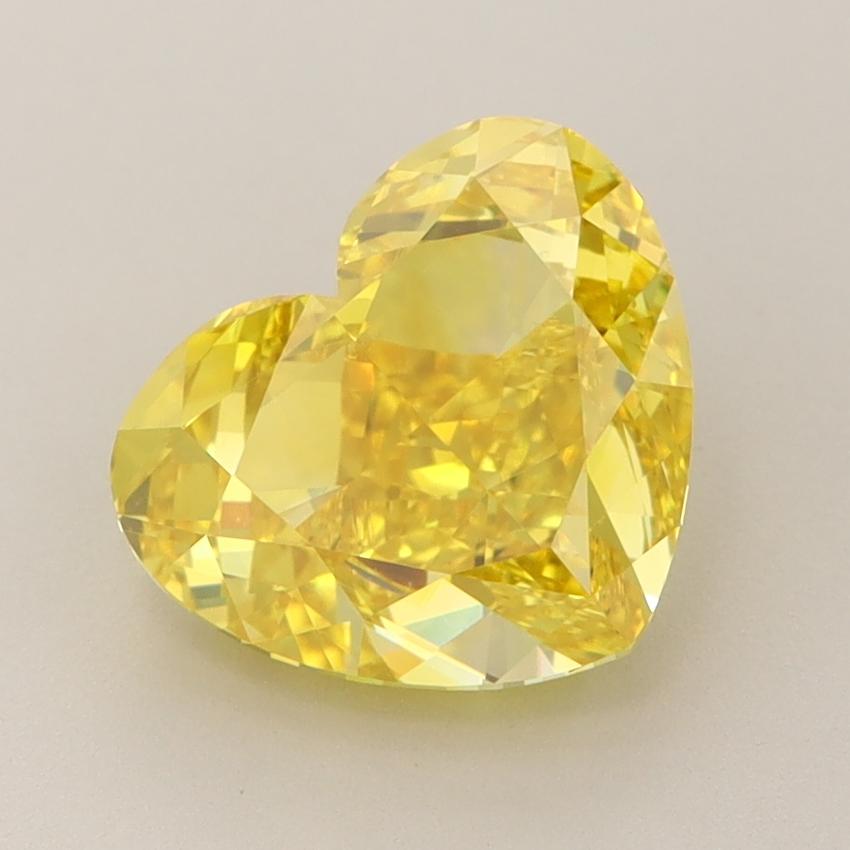 3.10 Ct. Fancy Vivid  Yellow Heart Lab Grown Diamond