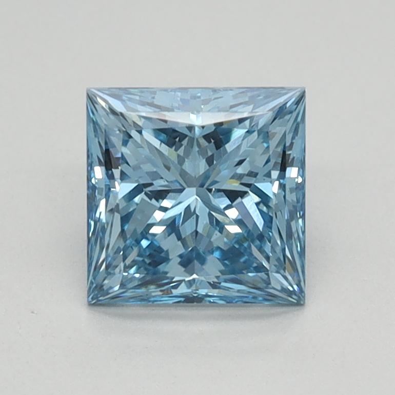 0.83 Ct. Fancy Vivid Blue Princess Lab Grown Diamond