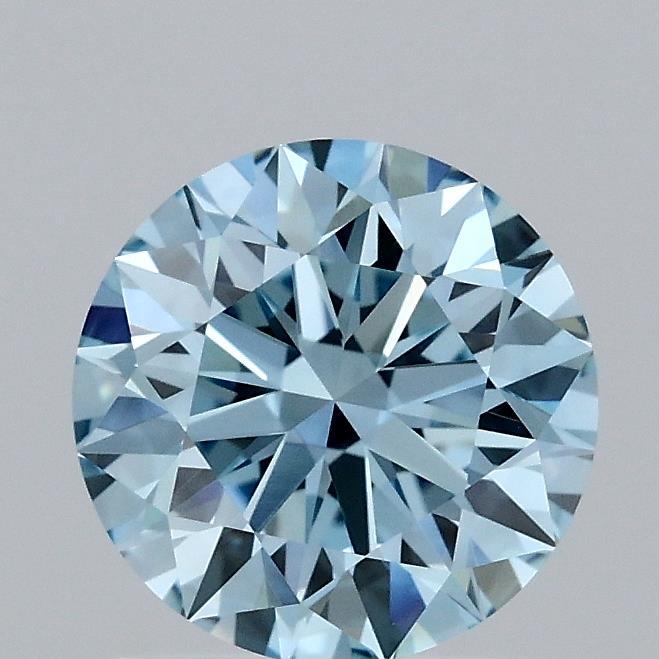 1.41 Ct. Fancy Vivid Blue Round Lab Grown Diamond