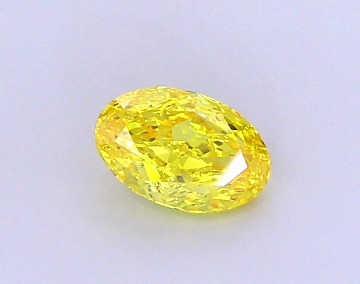 1.50 Ct. Fancy Vivid Yellow Oval Lab Grown Diamond