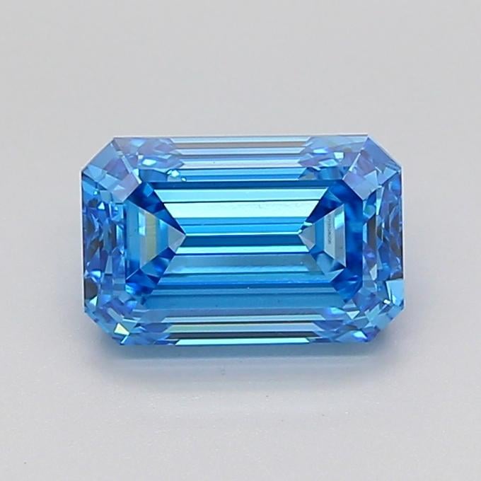 2.81 Ct. Fancy Vivid Blue Emerald Lab Grown Diamond