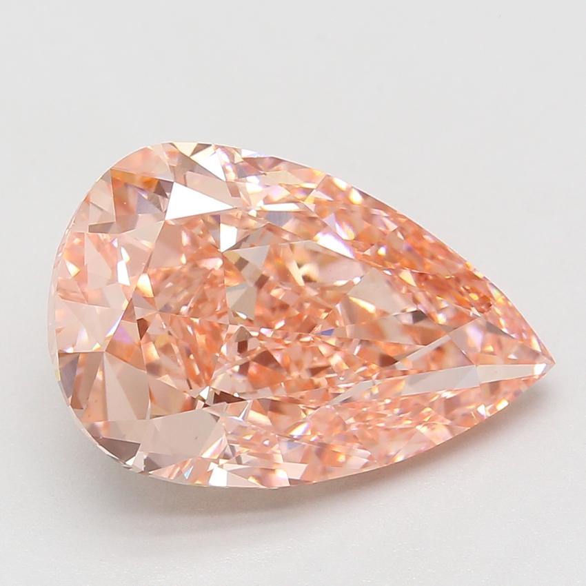 10.03 Ct. Fancy Vivid Pink Pear Lab Grown Diamond