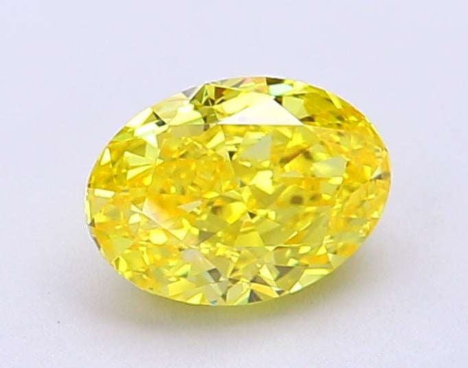 1.28 Ct. Fancy Vivid  Yellow Oval Lab Grown Diamond