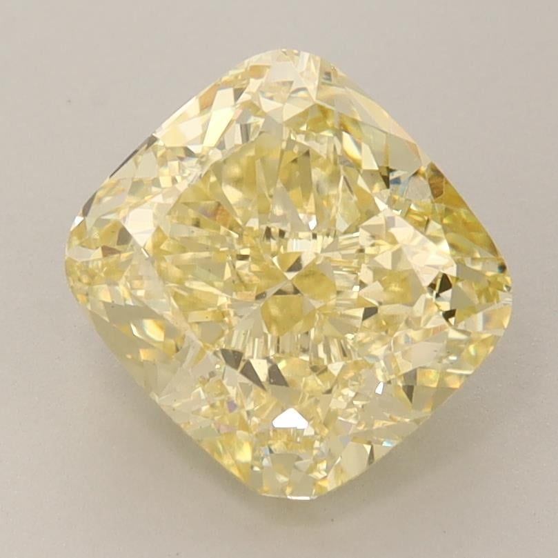 2.76 Ct. Fancy Vivid Yellow Cushion Lab Grown Diamond