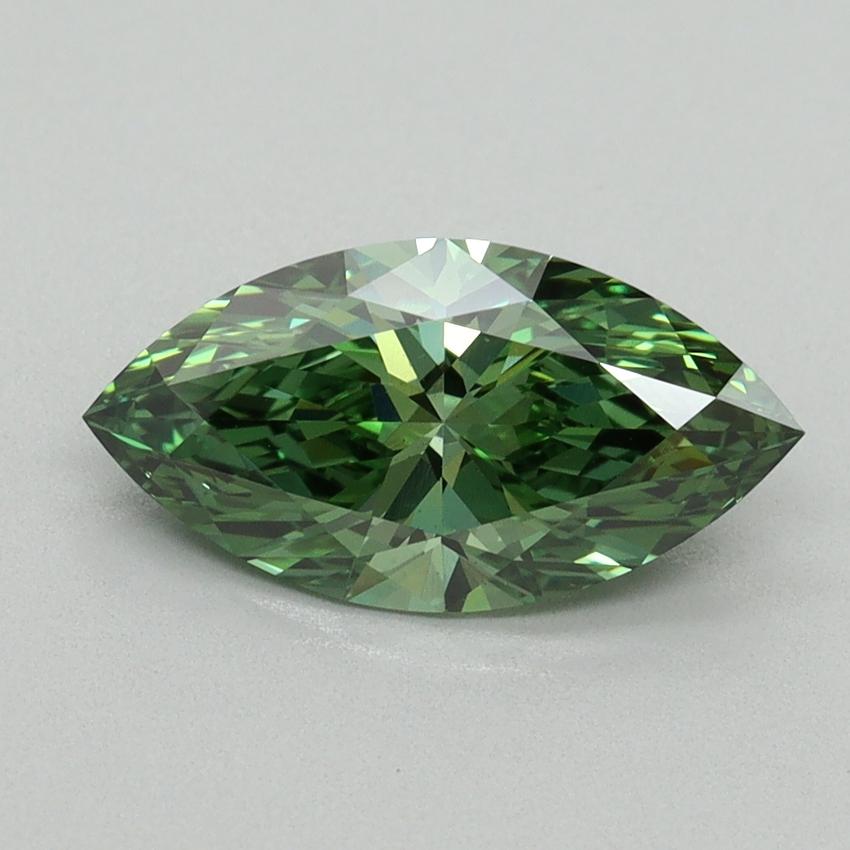 1.51 Ct. Fancy Vivid Green Marquise Lab Grown Diamond