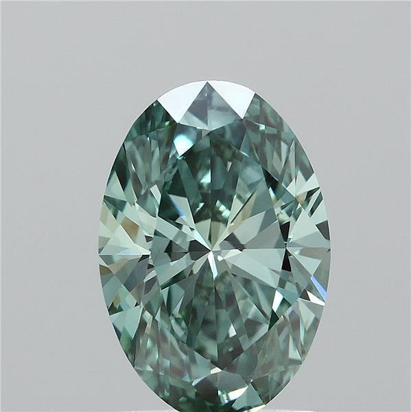 1.65 Ct. Fancy Vivid Green Oval Lab Grown Diamond