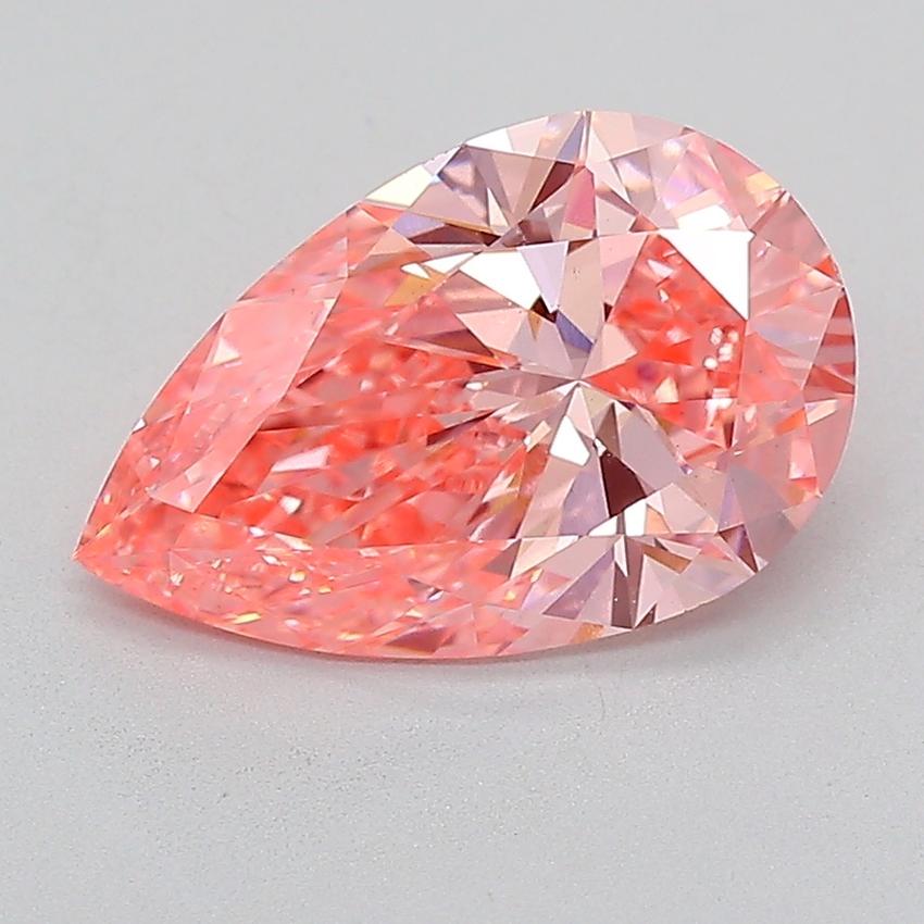 3.05 Ct. Fancy Vivid  Pink Pear Lab Grown Diamond