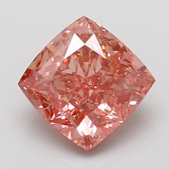1.53 Ct. Fancy Vivid Pink Cushion Lab Grown Diamond